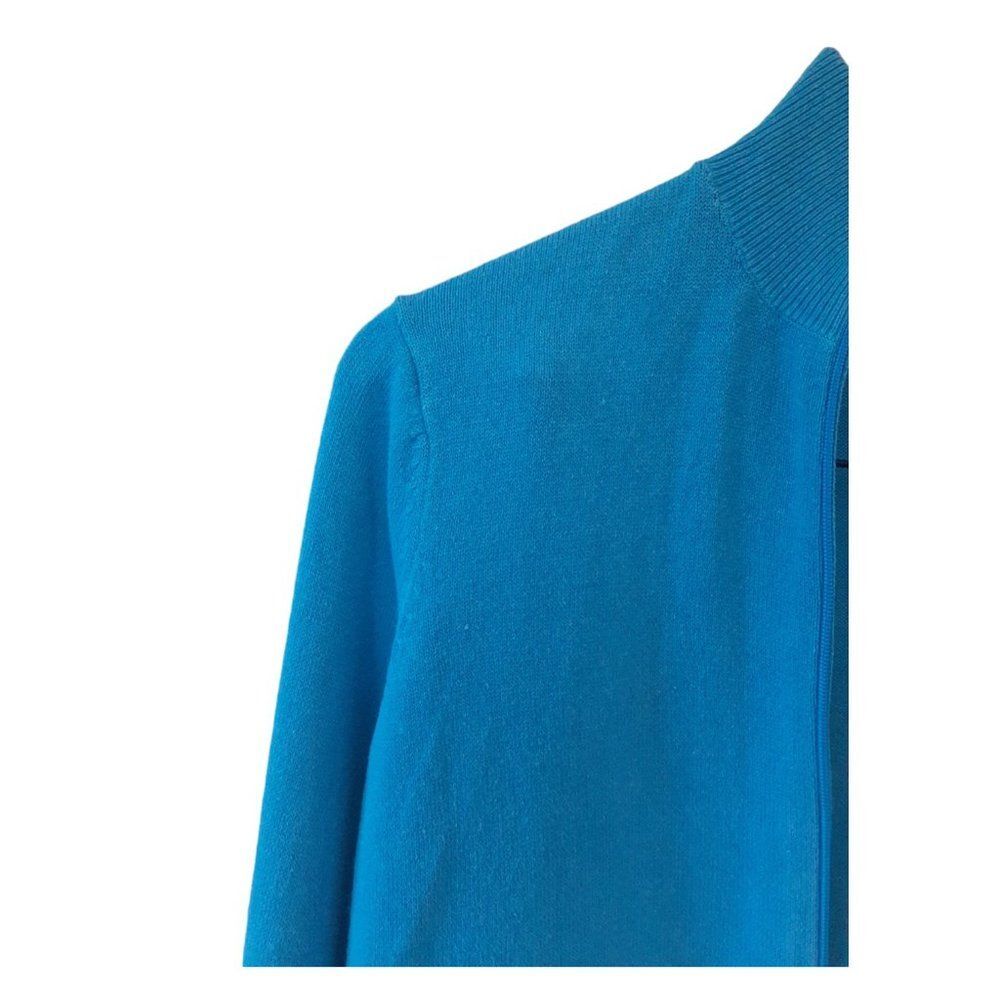 Vtg Bloomingdale's Blue Silk Linen 3 Piece Set M Jacket Pants Top Luxury - Picture 5 of 15